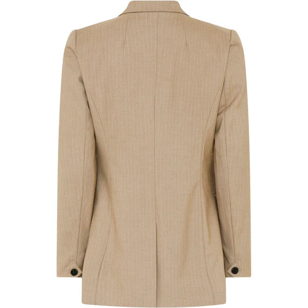 STATICE LINDA BLAZER, SAND PINSTRIPE