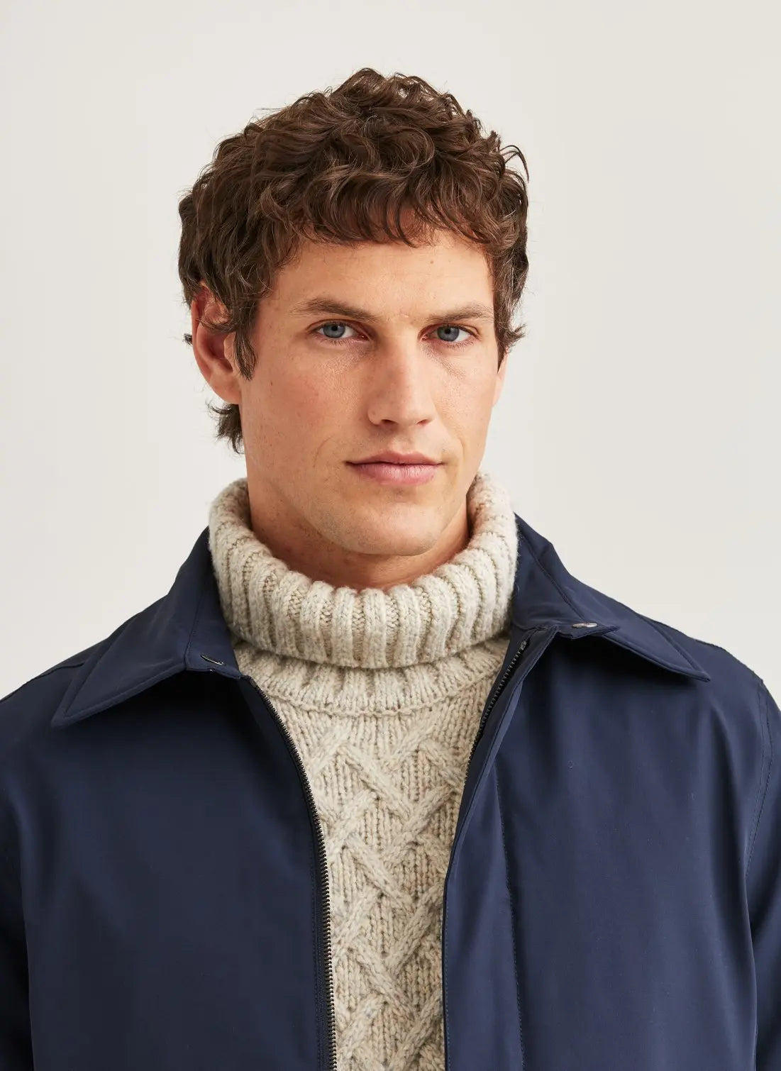 GRANT CAR COAT, NAVY