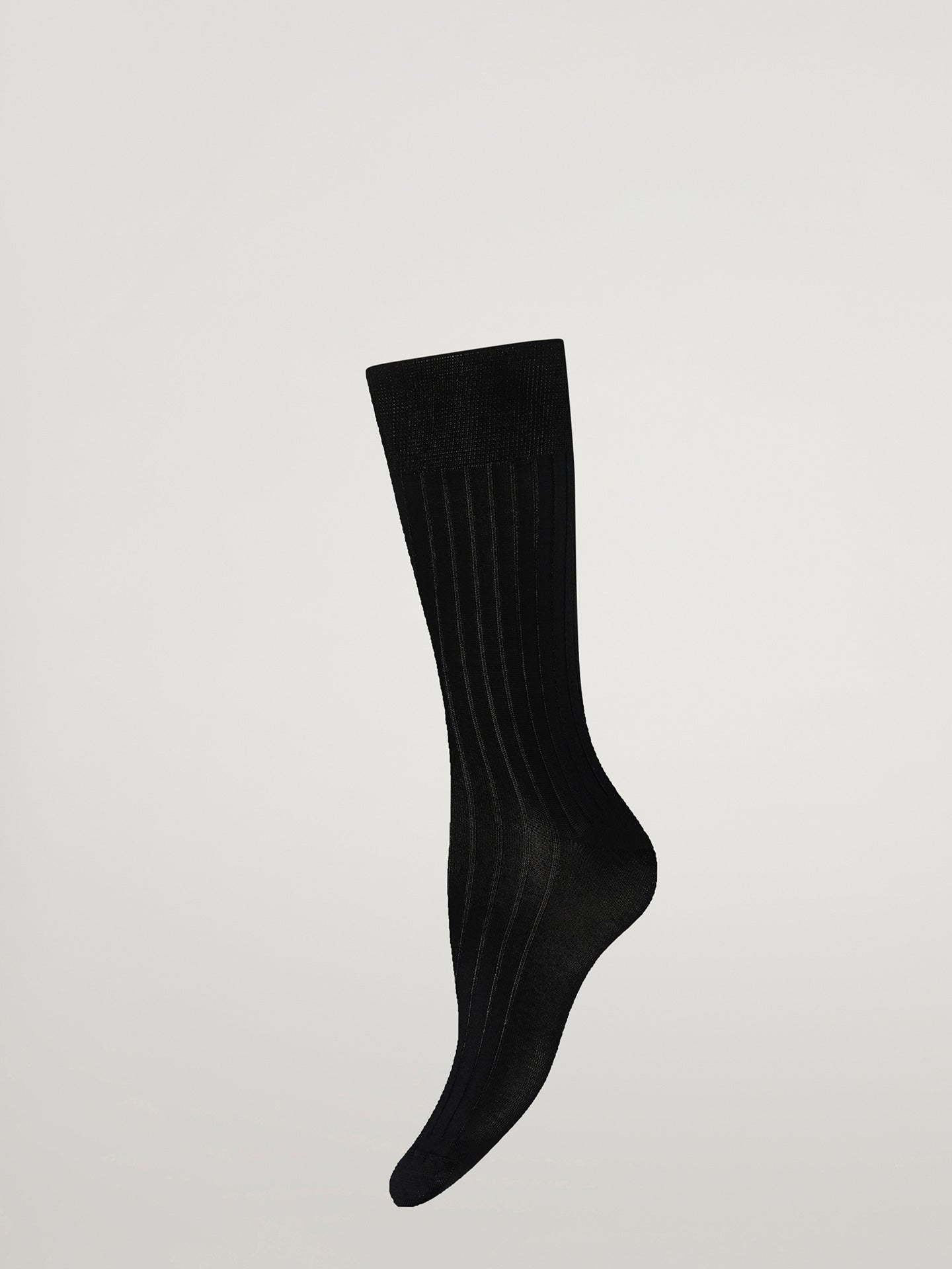 Luxury cotton rib socks, black
