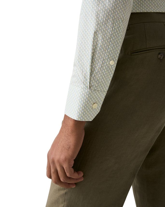 PARROT PRINT SIGNATURE TWILL SHIRT, CONTEMP, LIGHT GREEN