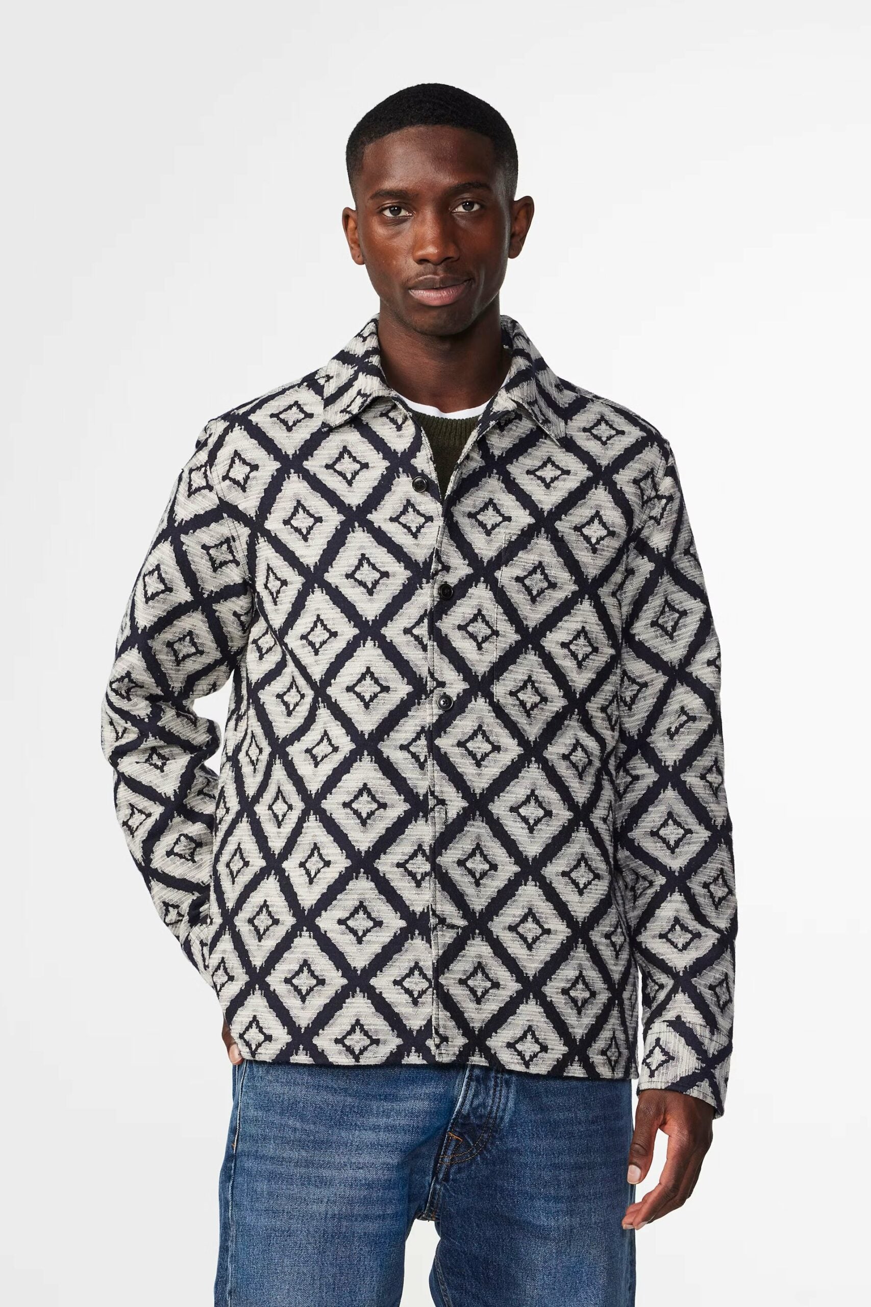 Julio LS overshirt 5190, Blue Multi