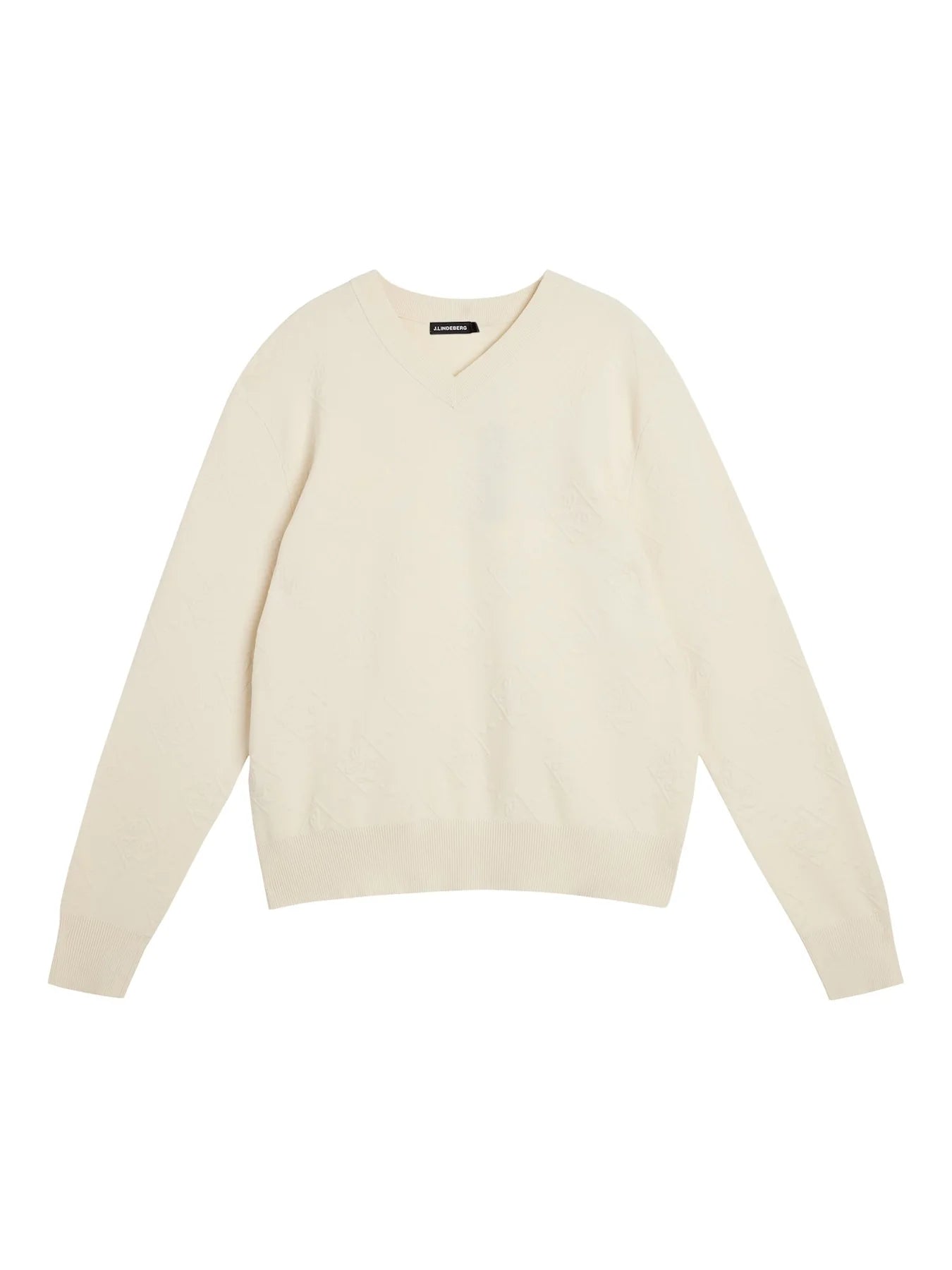 Vito jacquard v-neck sweater, turtledove