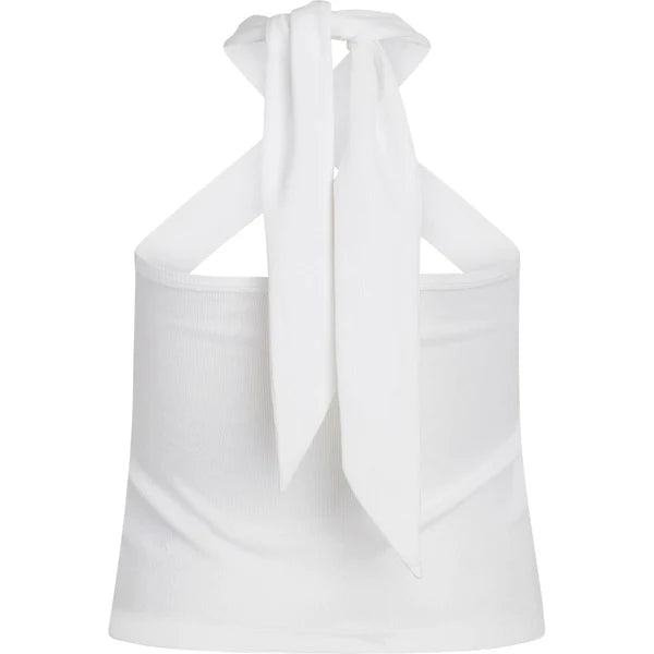 KATY RIB KATJA TOP, WHITE