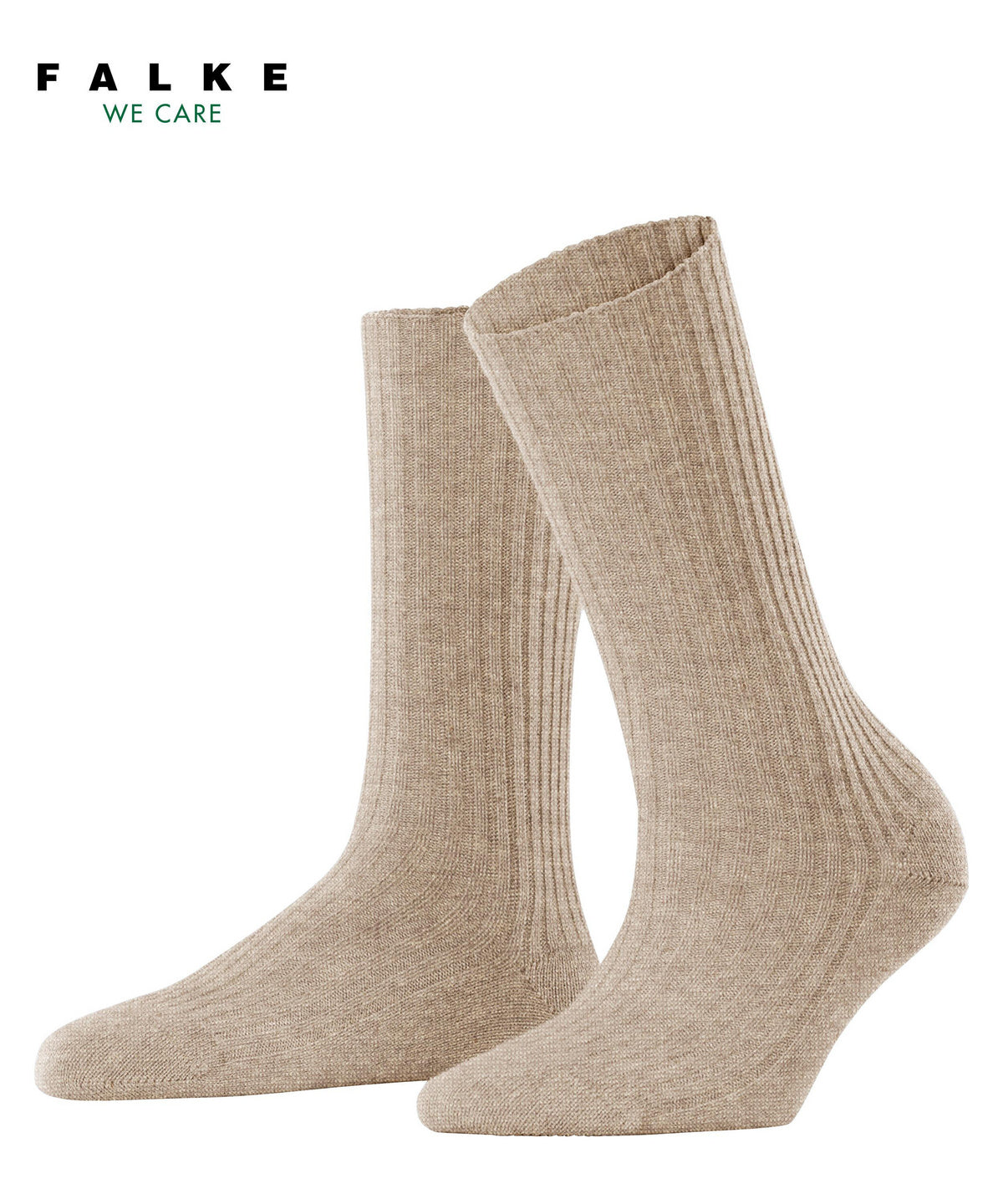 Cosy Wool Boot Socks, Beige Mel.