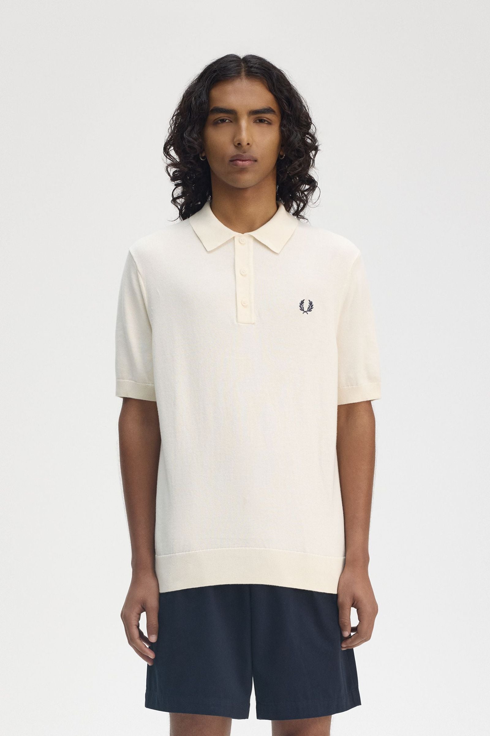 Cotton Knitted Shirt, Ecru