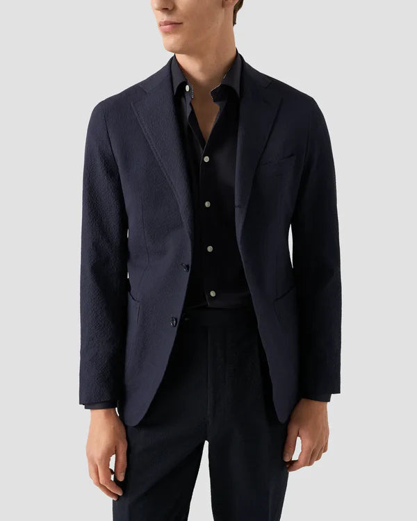 SIGNATURE TWILL PAISLEY EFFECT SHIRT, CONTEMP, NAVY BLUE