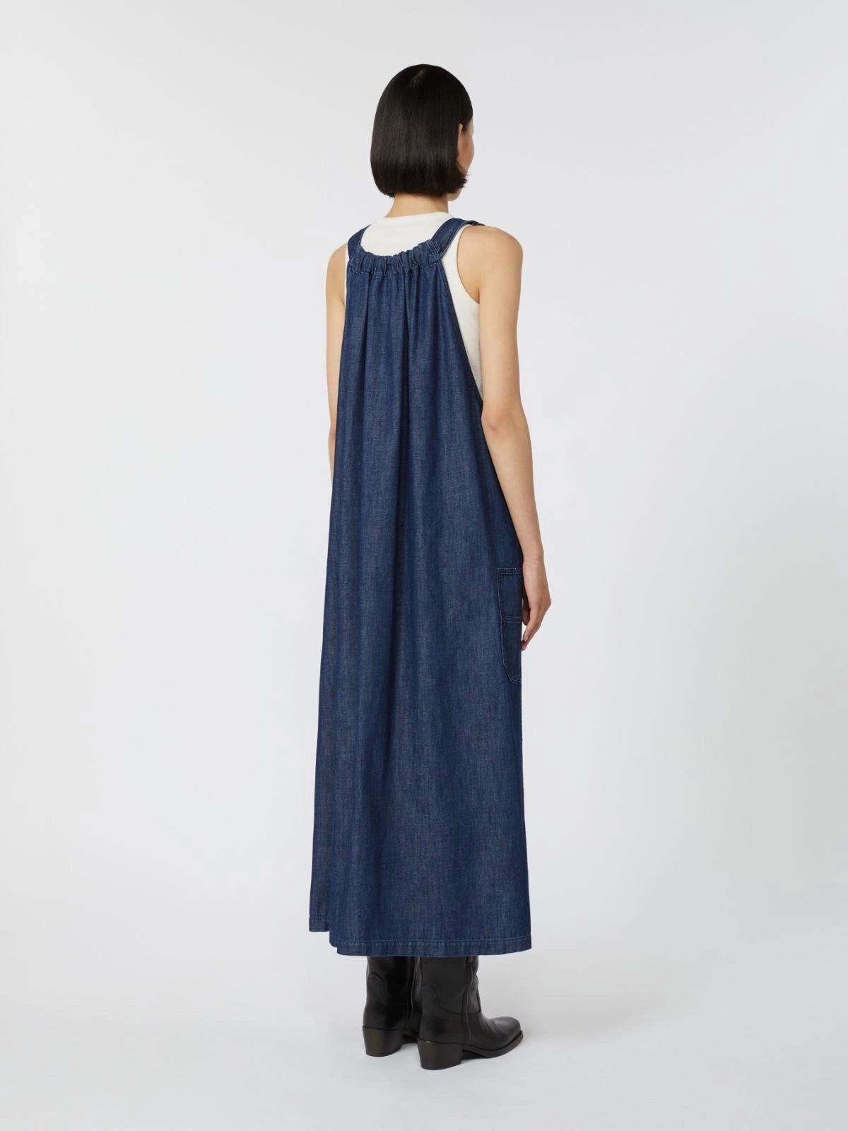 KISS DUNGAREE DRESS, DARK BLUE