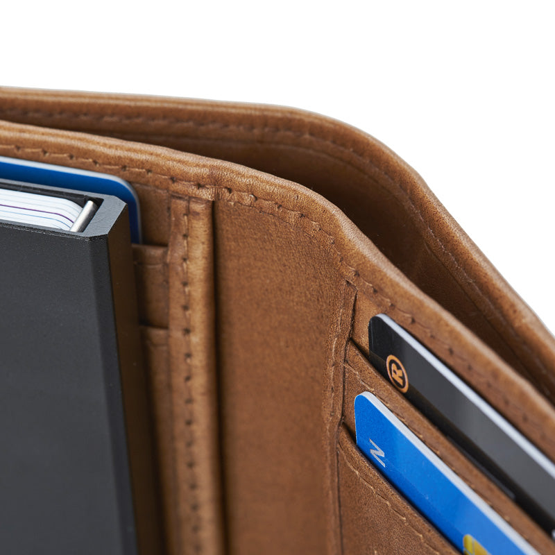 Wallet large, cognac