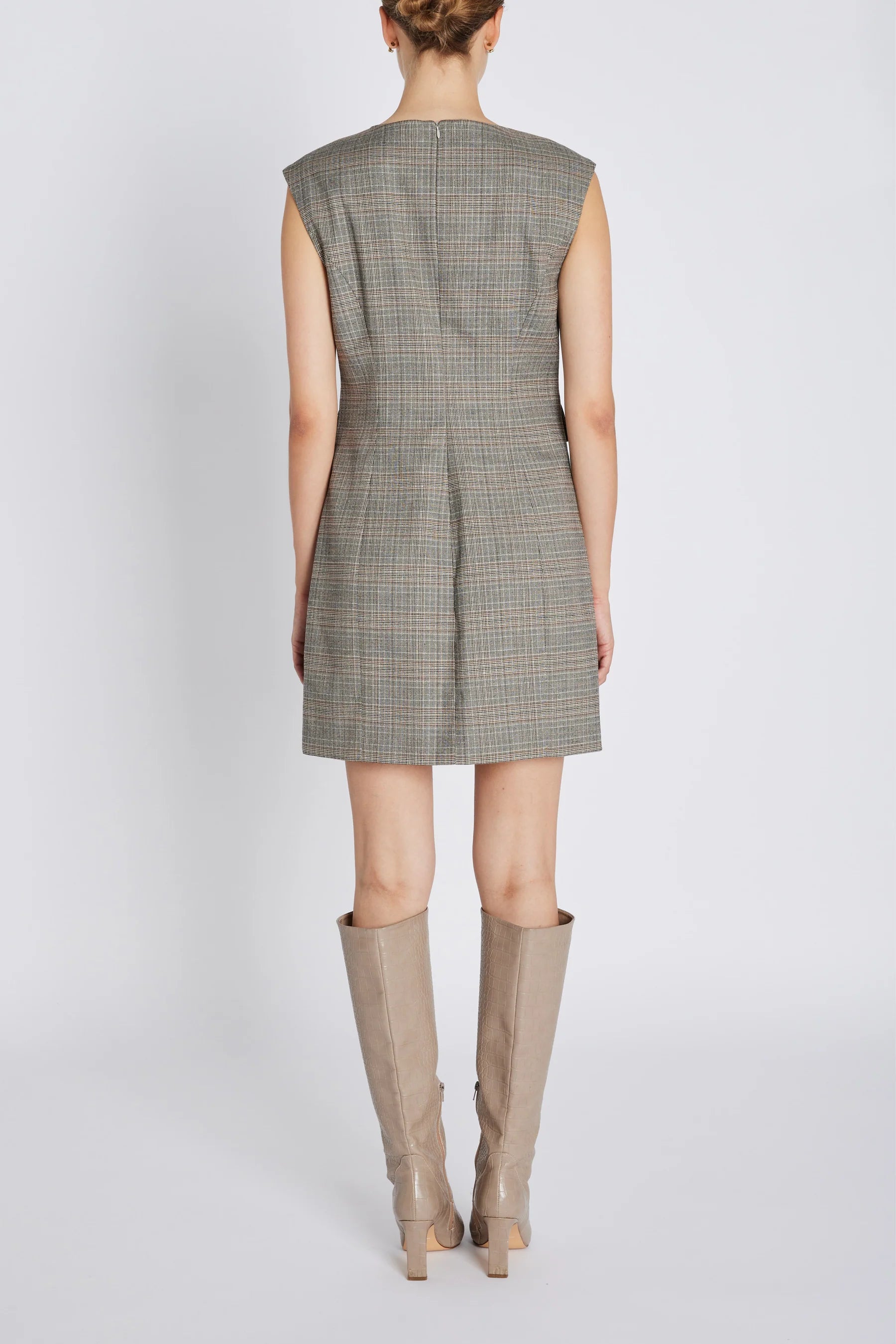 IPOMOEA LENESA DRESS, BROWN CHECK
