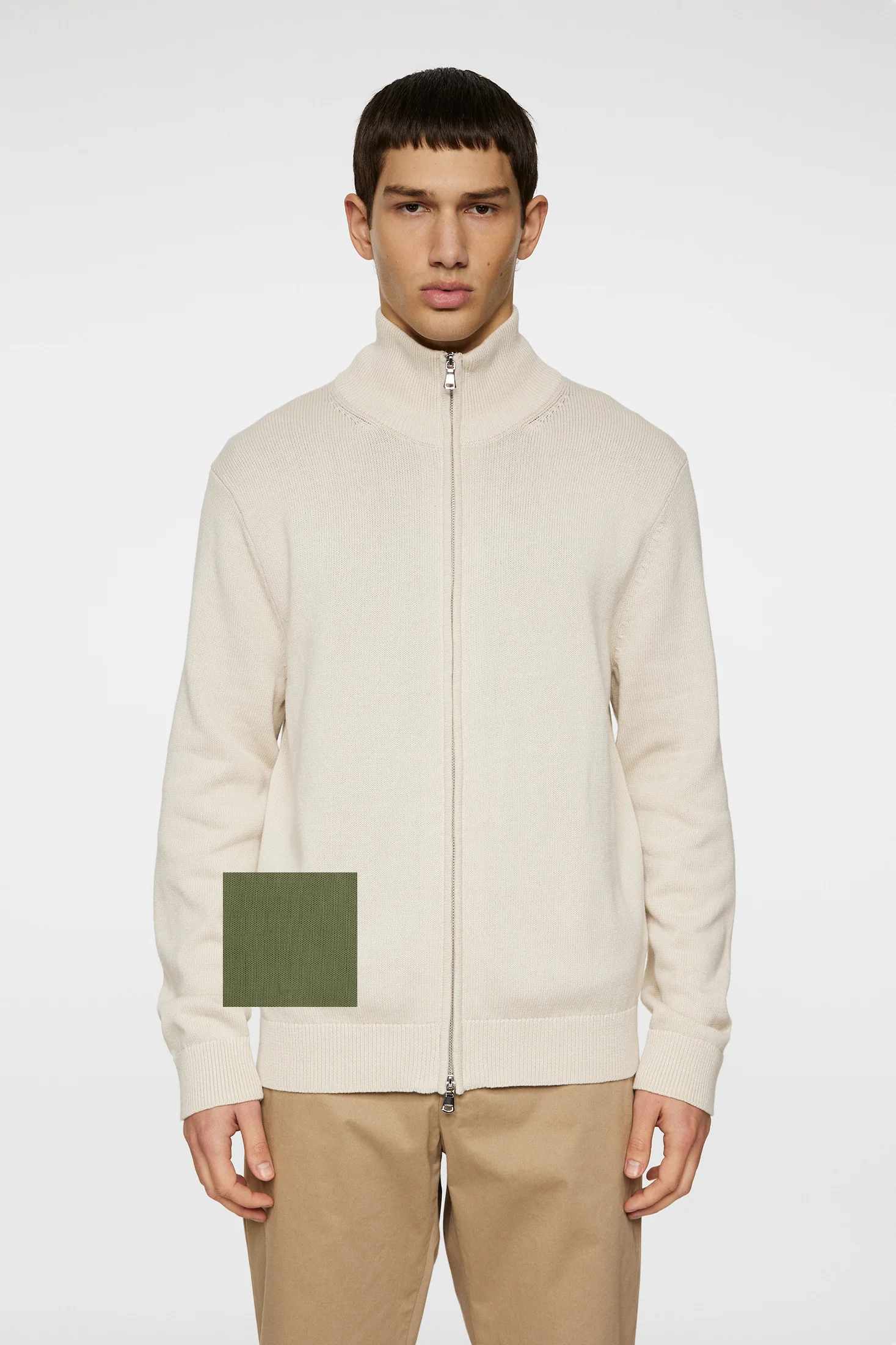 Alexis Full Zip Cardigan, Olivine