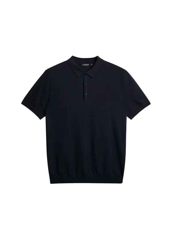 RIDGE RAYON SILK POLO, NAVY