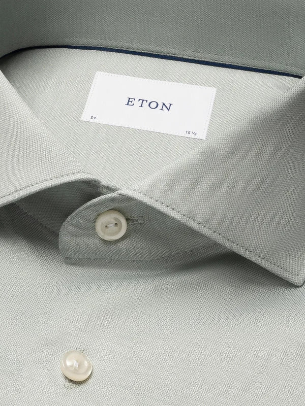 FILO DI SCOZIA OXFORD SHIRT, SLIM, LIGHT GREEN
