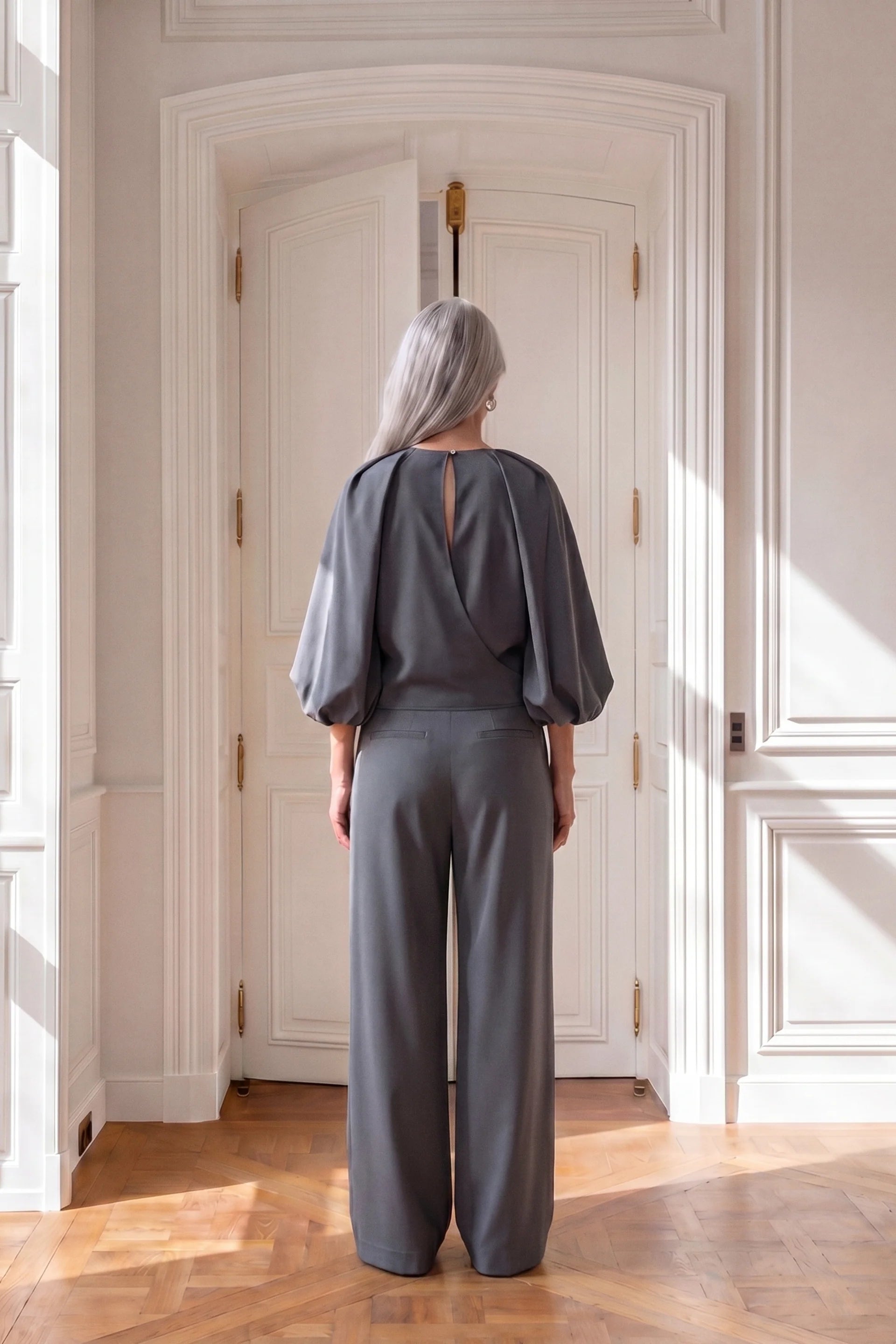 SINCLAIR LOOSE PANT, STEEL GREEN