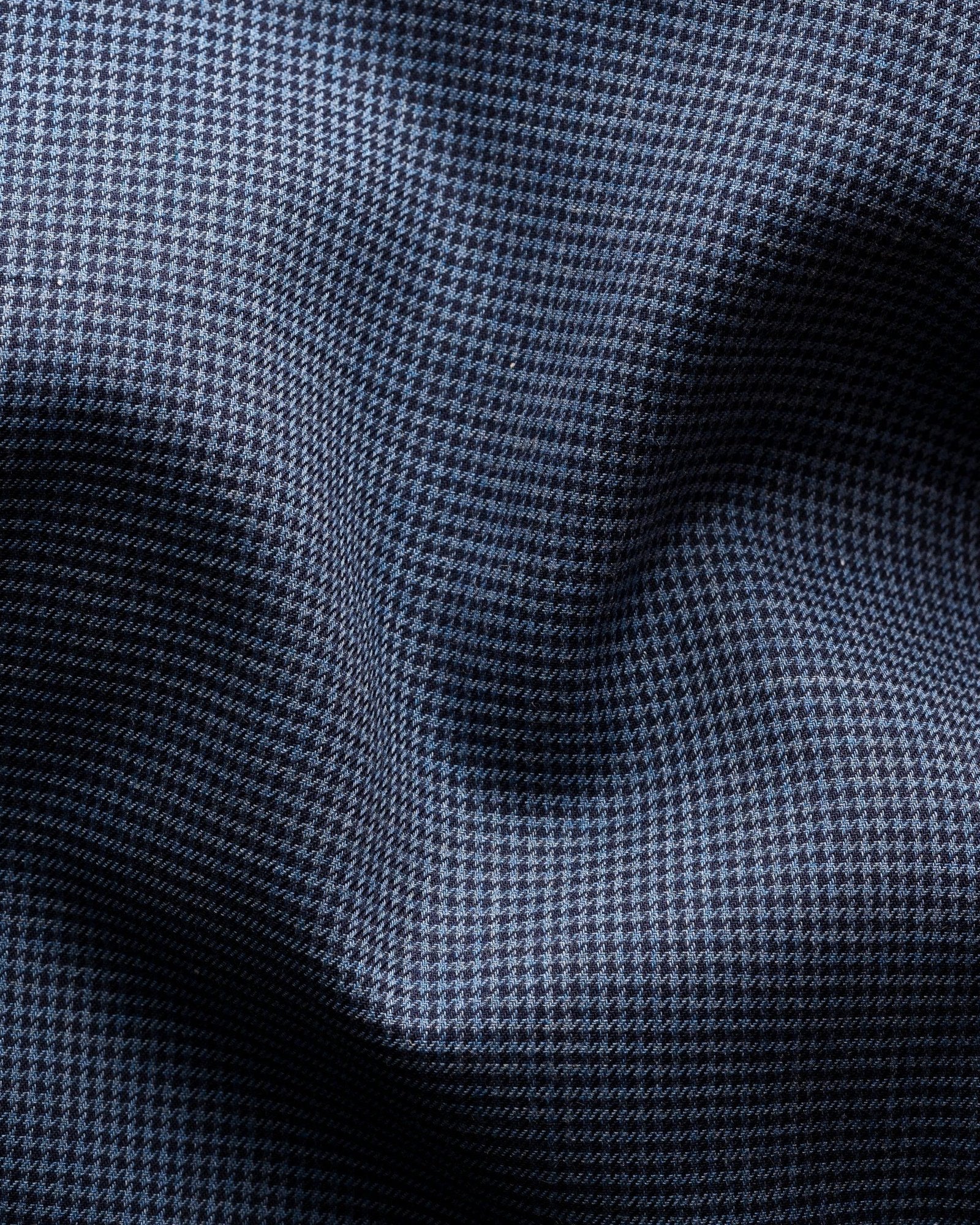 Houndstooth Wrinkle Free Flannel shirt, Slim, Dark Blue