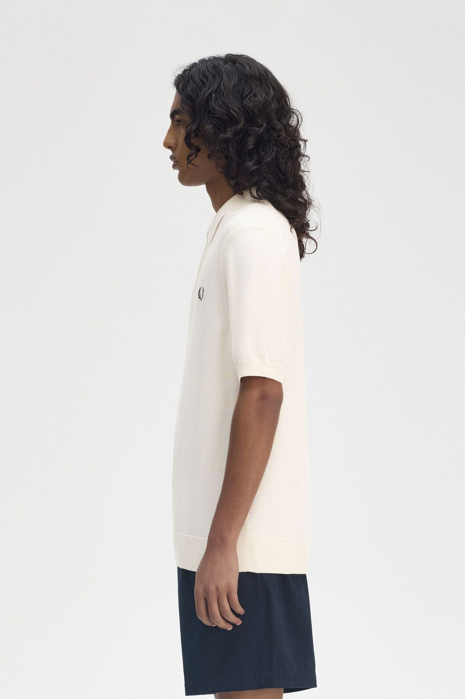 Cotton Knitted Shirt, Ecru