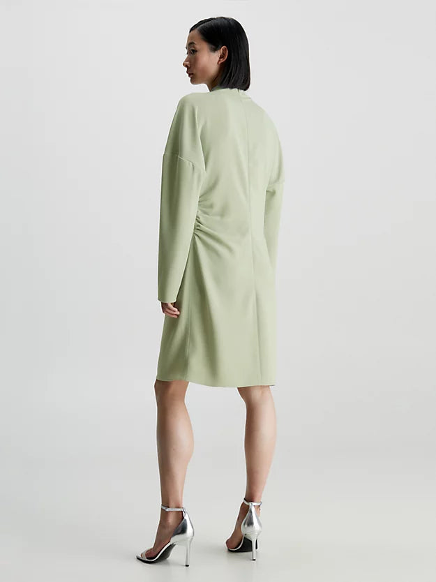 Structure Twill LS Shift Dress (sage)