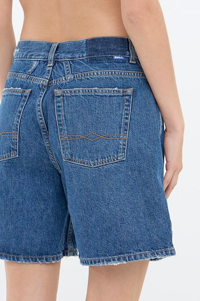 BASERRE DENIM SHORTS, MEDIUM BLUE