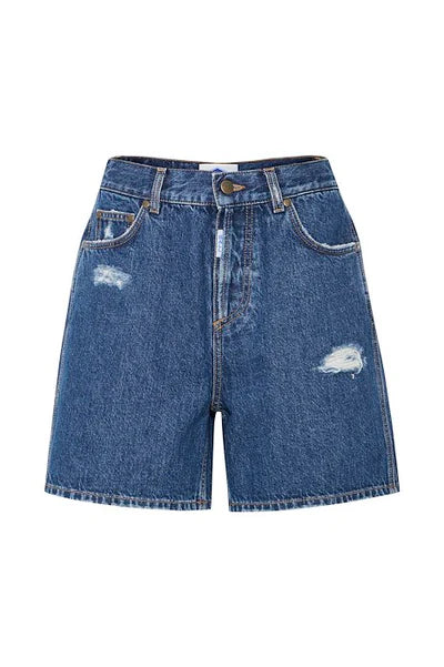 BASERRE DENIM SHORTS, MEDIUM BLUE