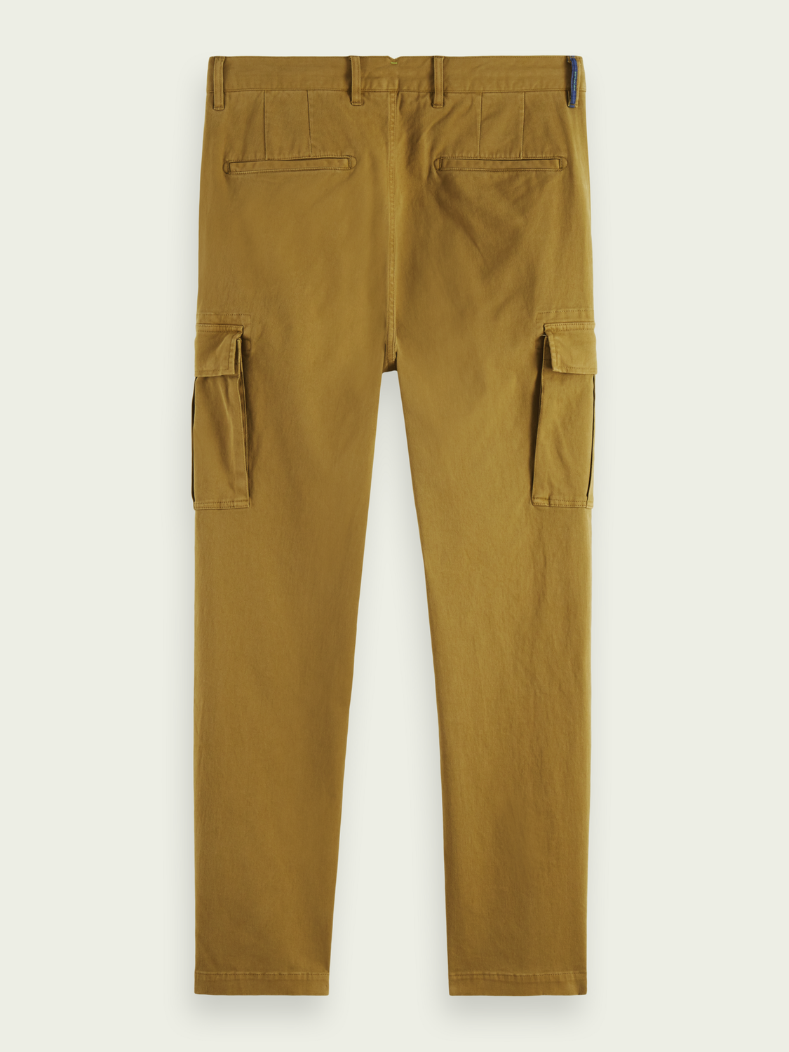 Stuart regular slim fit garment dyed cargo pants, green