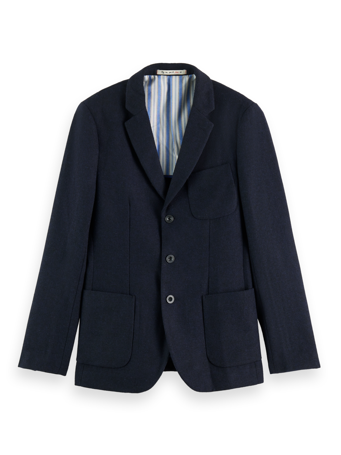 Single breasted brushed blazer, night melange