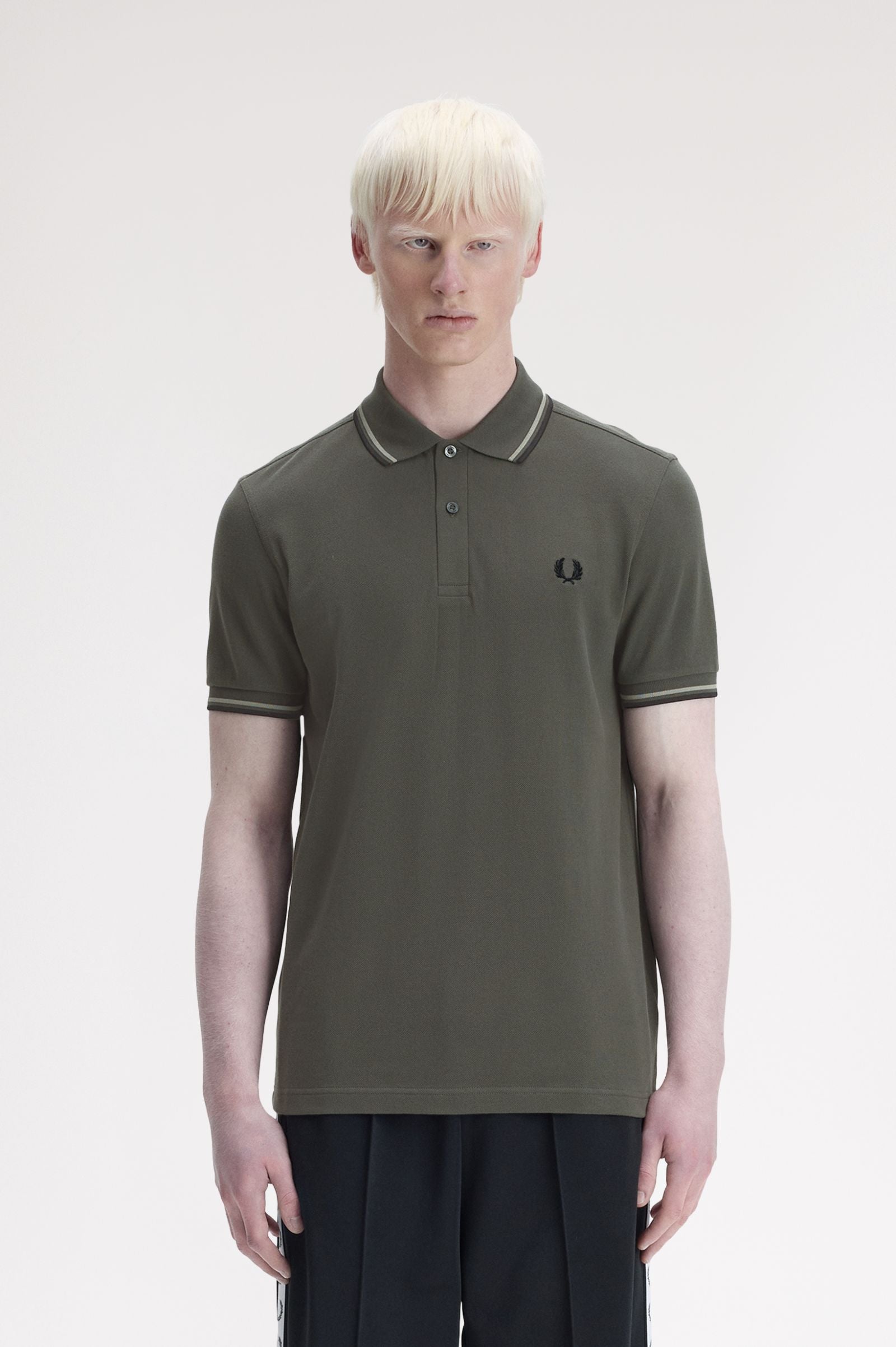 TWIN TIPPED POLO, FIELDGREEN
