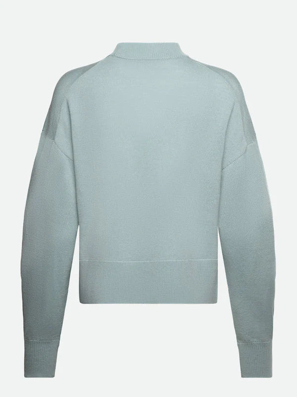 MERINO WOOL PULLOVER, BLUE MIST