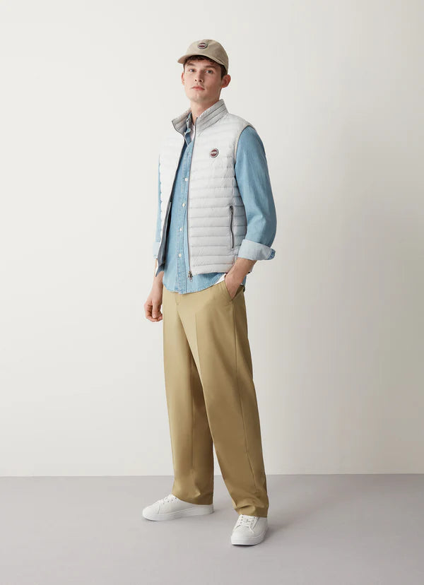 SPORTY DOWN GILET VEST, WHITE