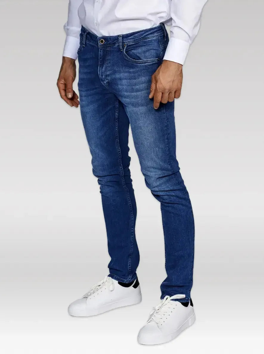 SKINNY STRETCH JEANS, DARK BLUE
