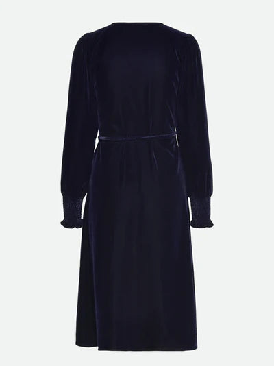 AOMI WRAP DRESS, NAVY