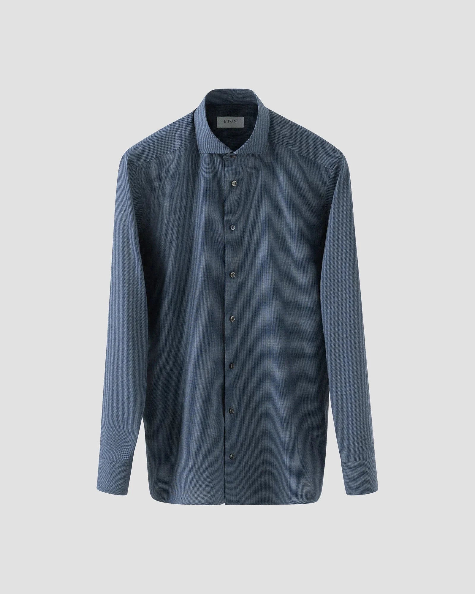 Houndstooth Wrinkle Free Flannel Shirt, Contemp, Dark blue