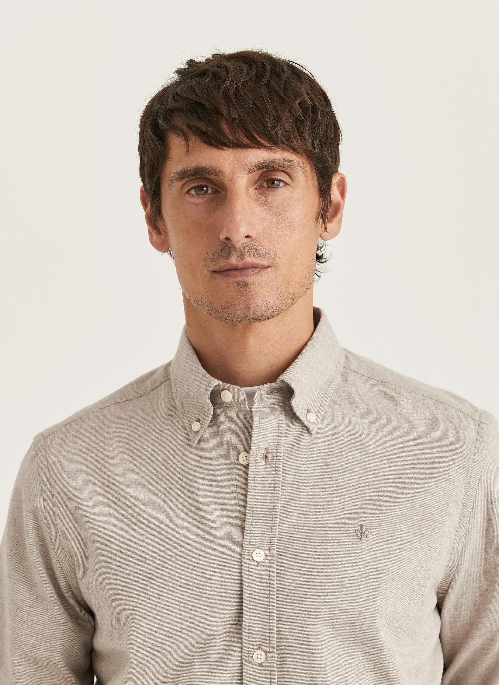 Watts Flannel Shirt, Slim fit, Khaki