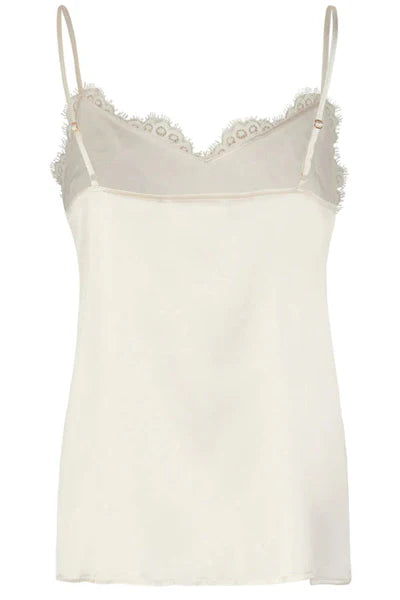 SILK STRAP TOP, IVORY
