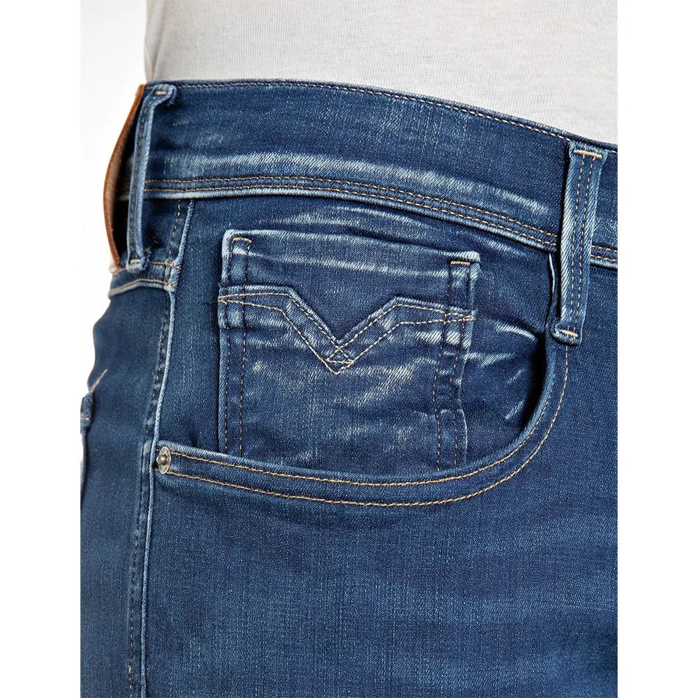 ANBASS HYPERFLEX JEANS, MEDIUM BLUE