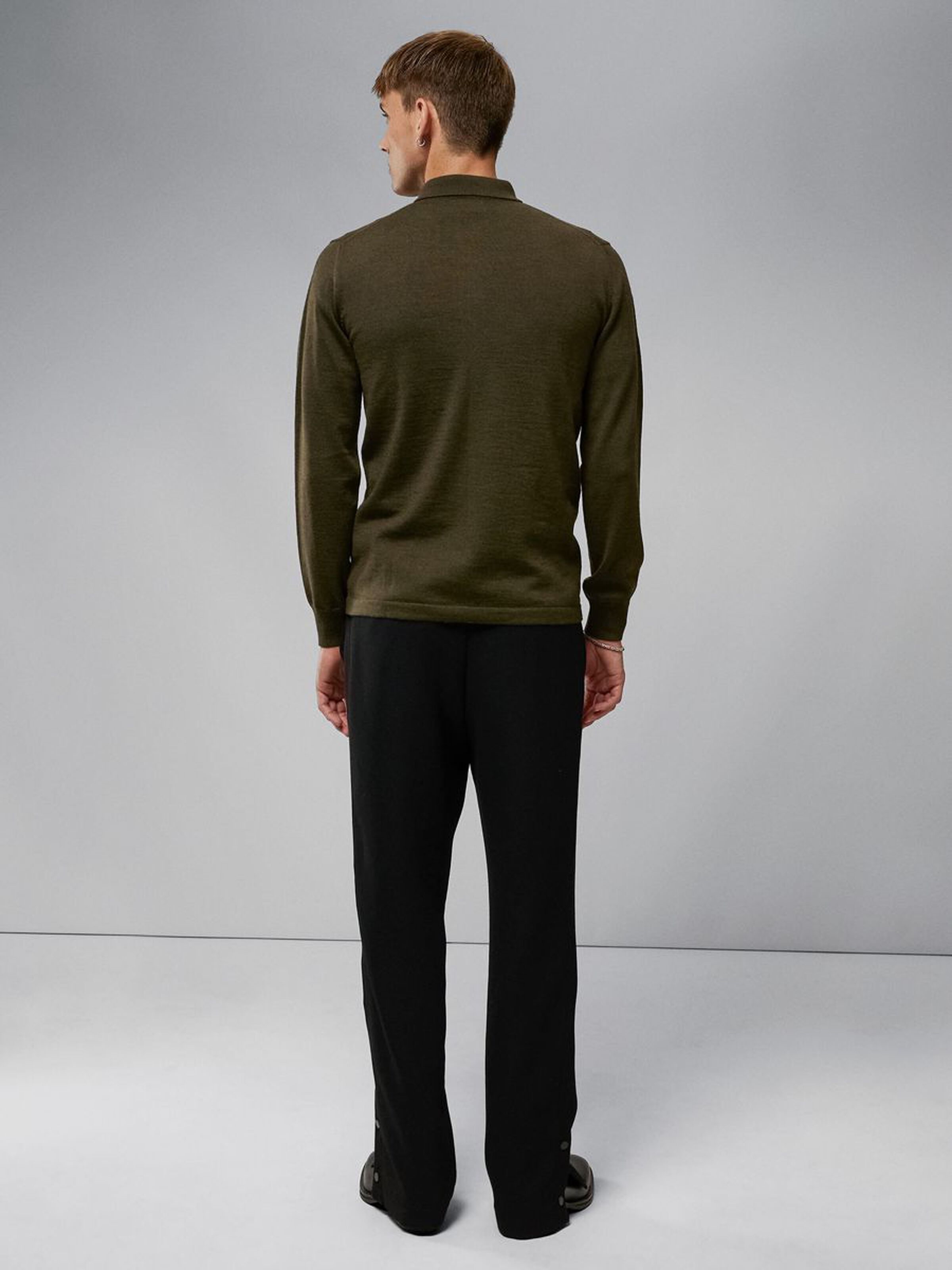 Nyle Merino Zip Cardigan, Green