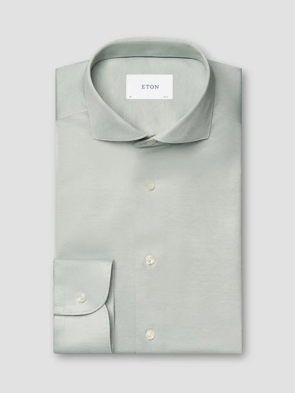 FILO DI SCOZIA OXFORD SHIRT, SLIM, LIGHT GREEN