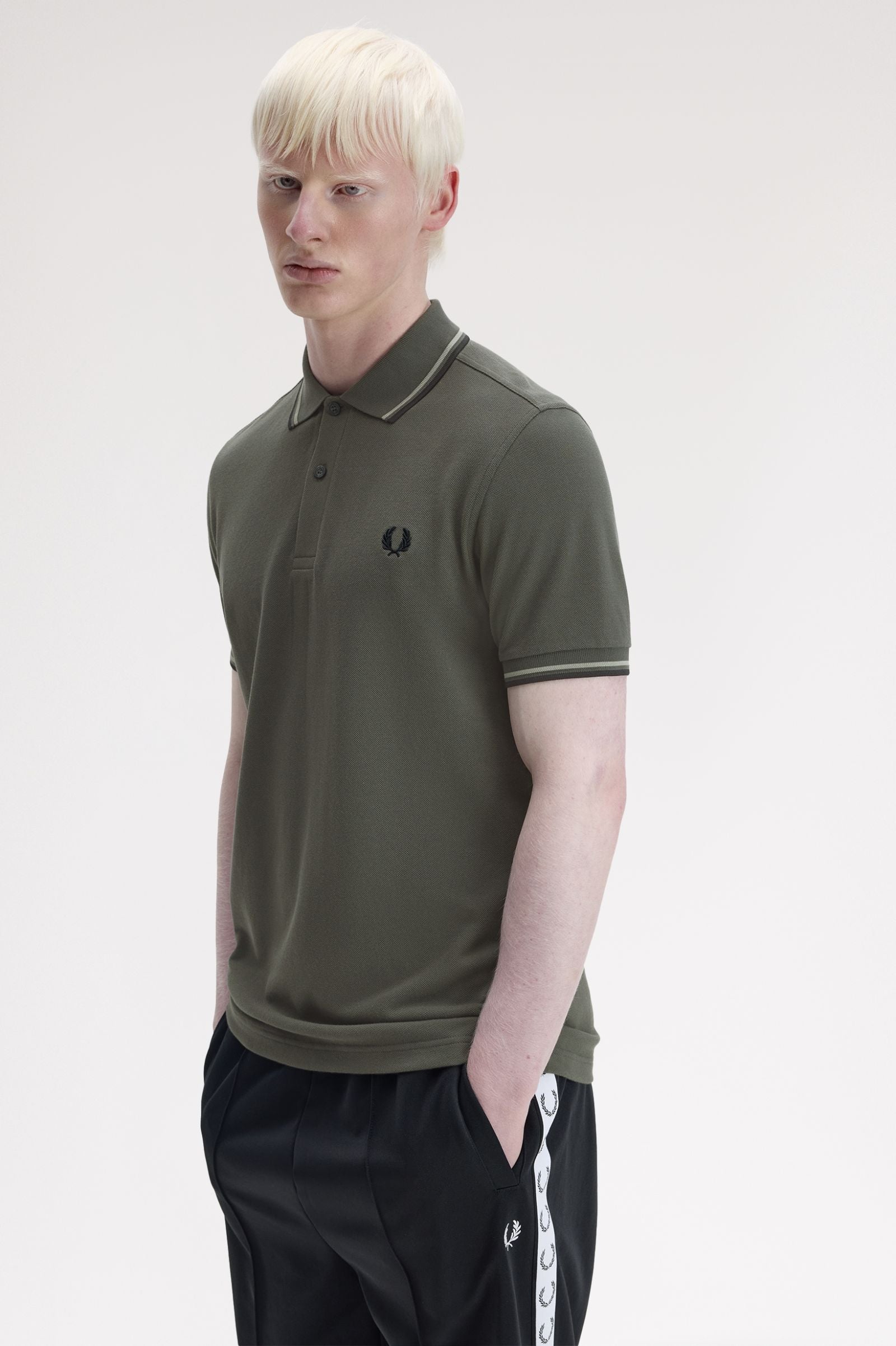 TWIN TIPPED POLO, FIELDGREEN