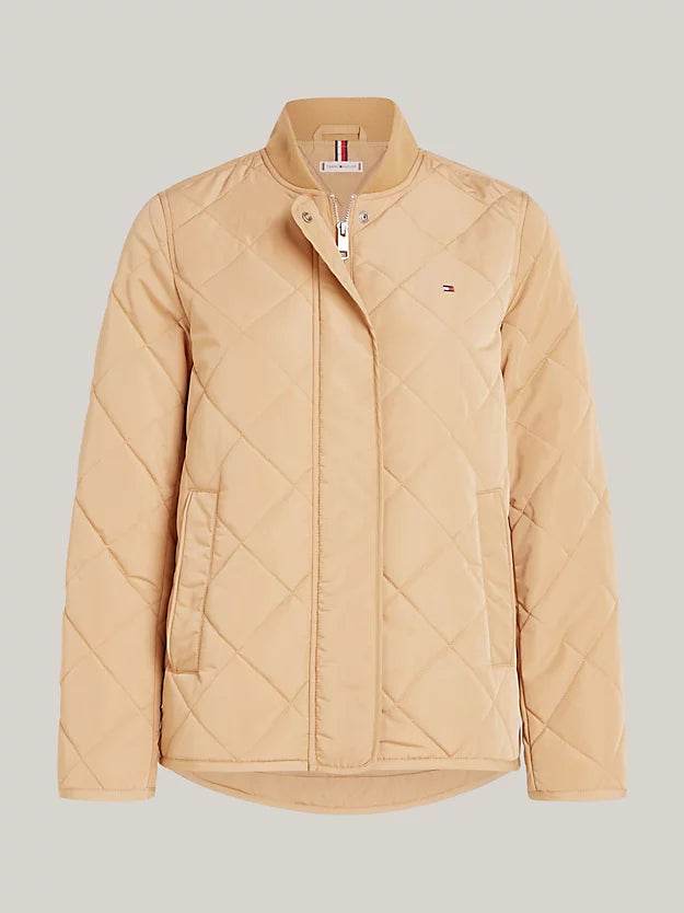 LW Quilted Bomber Jacket, Classic Khaki