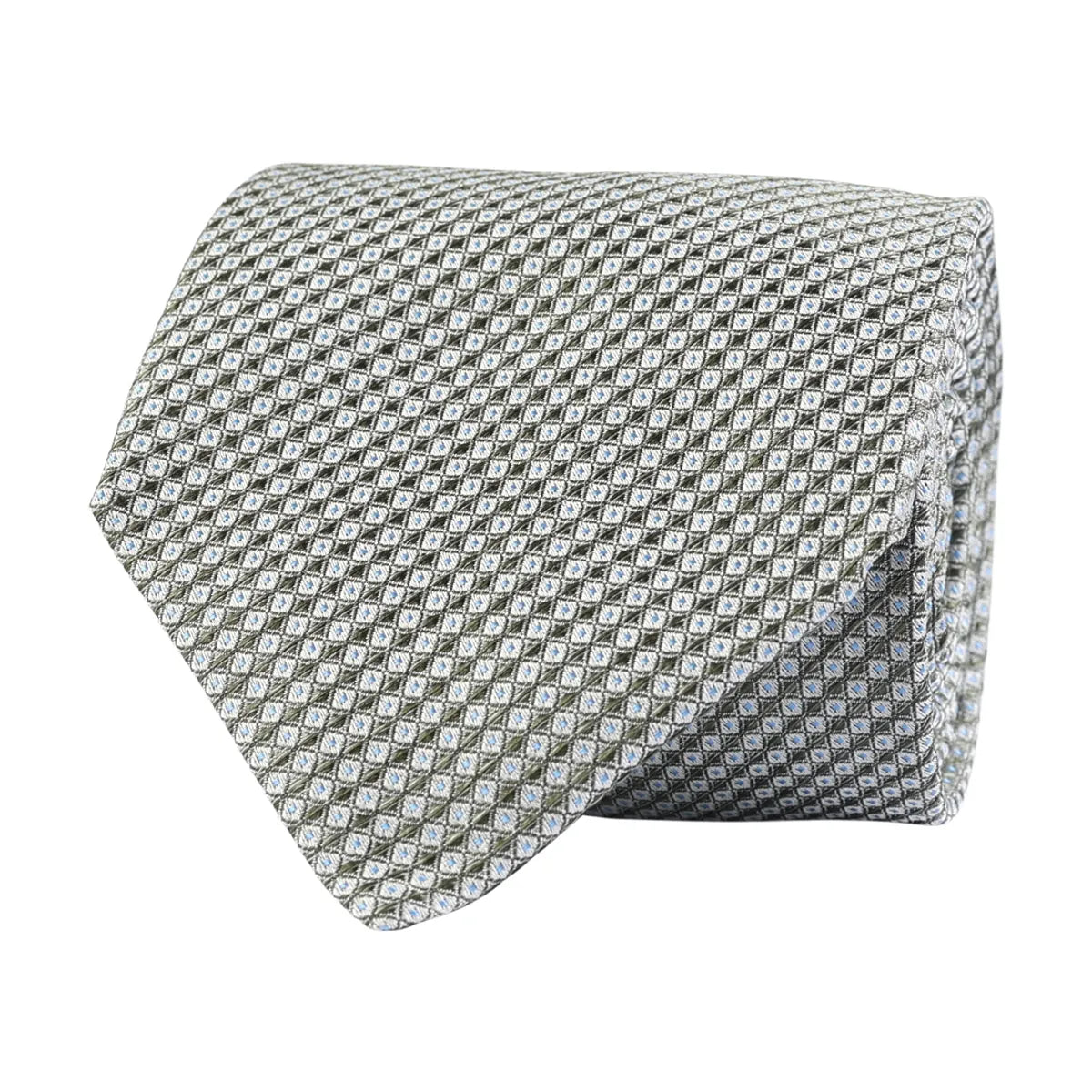 Classic Tie, Mini Pattern, Olive