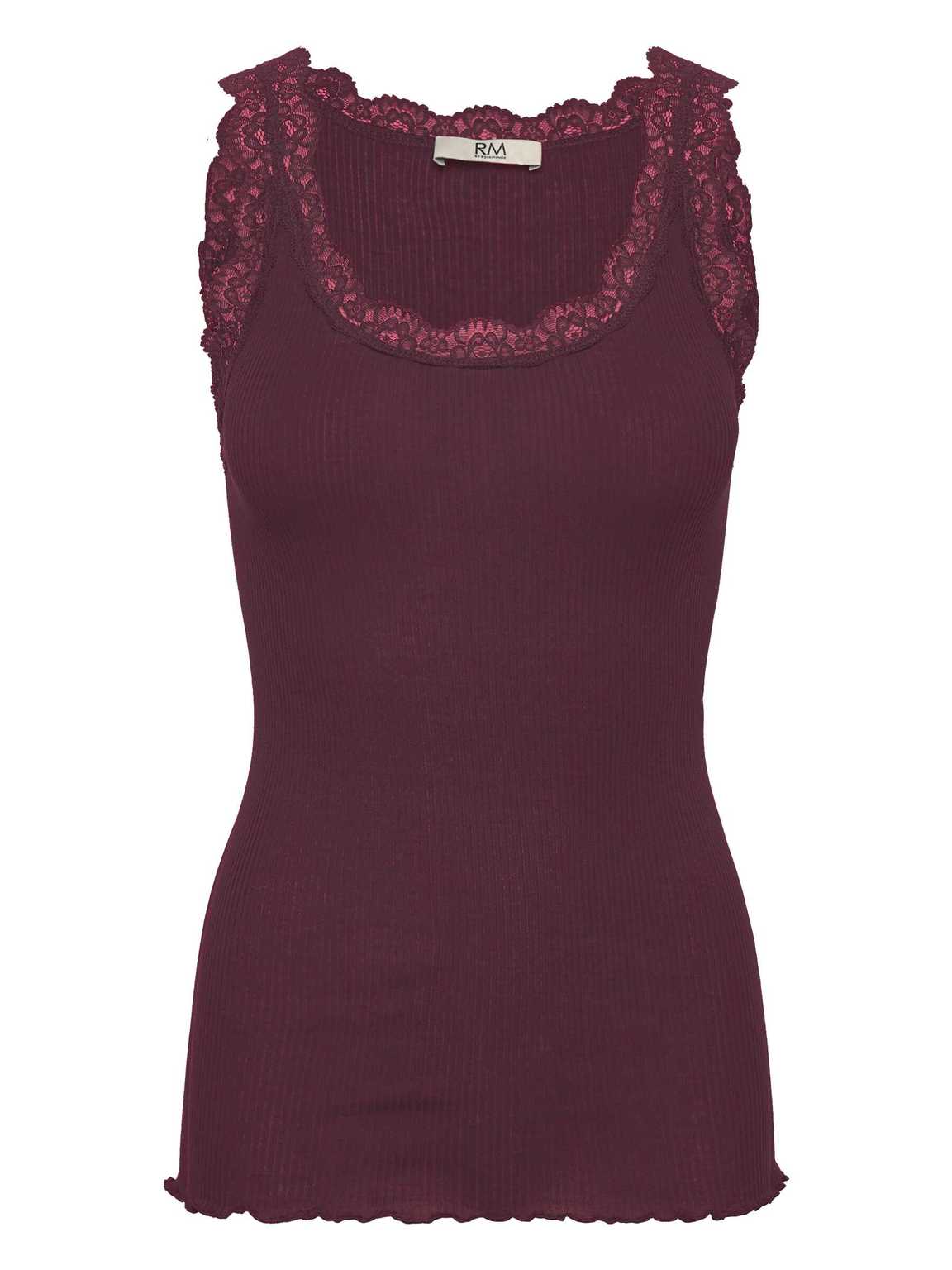 BALTA MODAL LACE U NECK TOP, WINETASTING