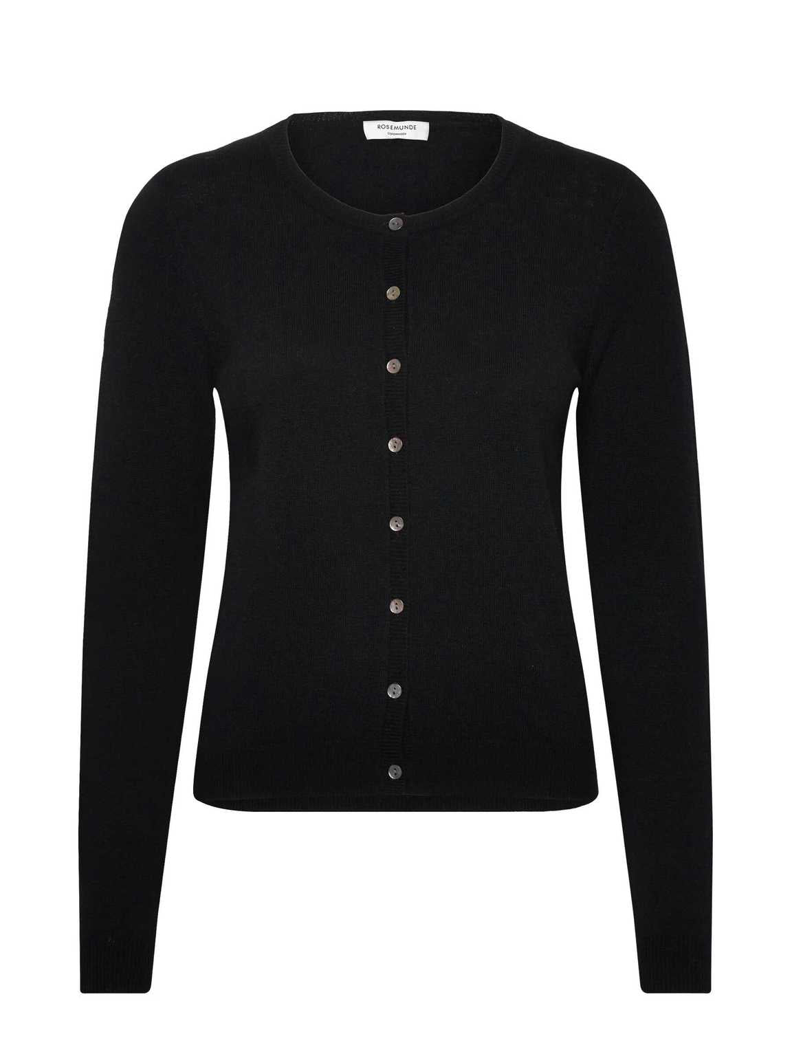 SOFIA WOOL SHORT CARDIGAN, BLACK