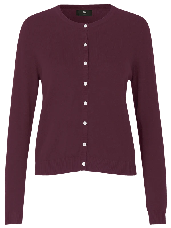 SOFIA WOOL SHORT CARDIGAN, WINETASTING