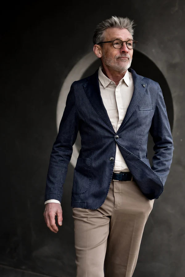 VITTORIO GIACCA BLAZER, MØRKEBLÅ