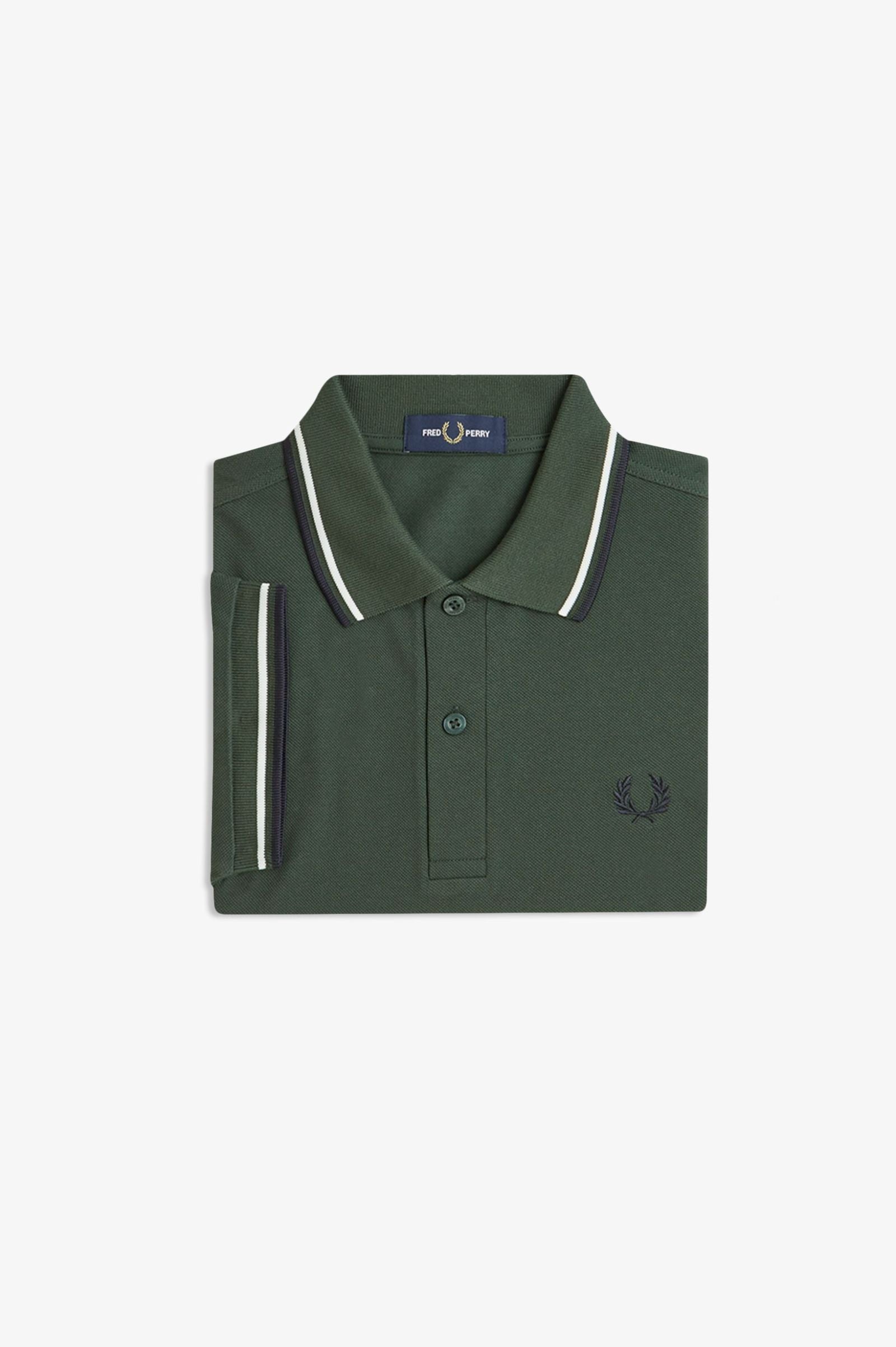 TWIN TIPPED POLO, COURTGREEN