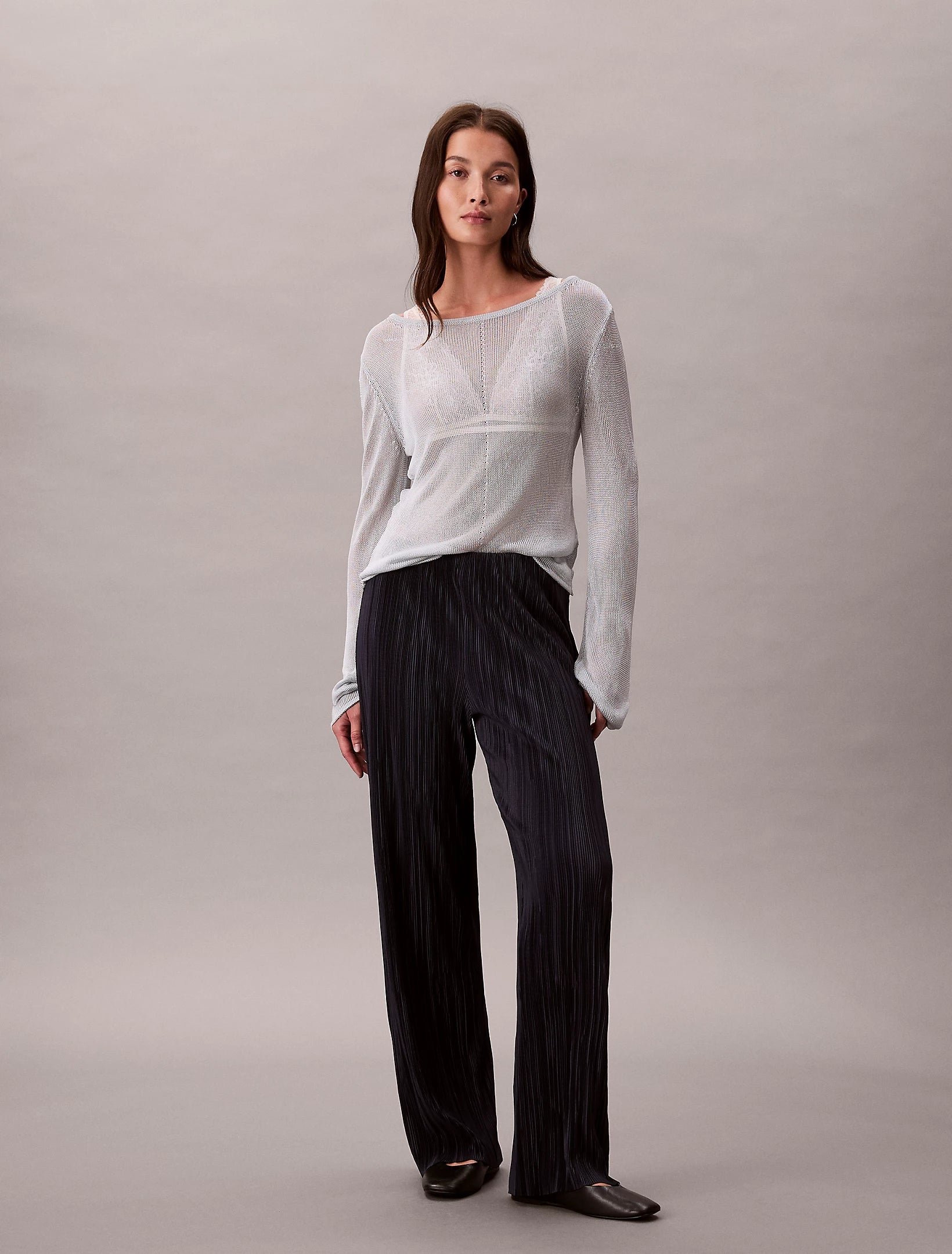 Plisse Pull On Pant, Sky Captain