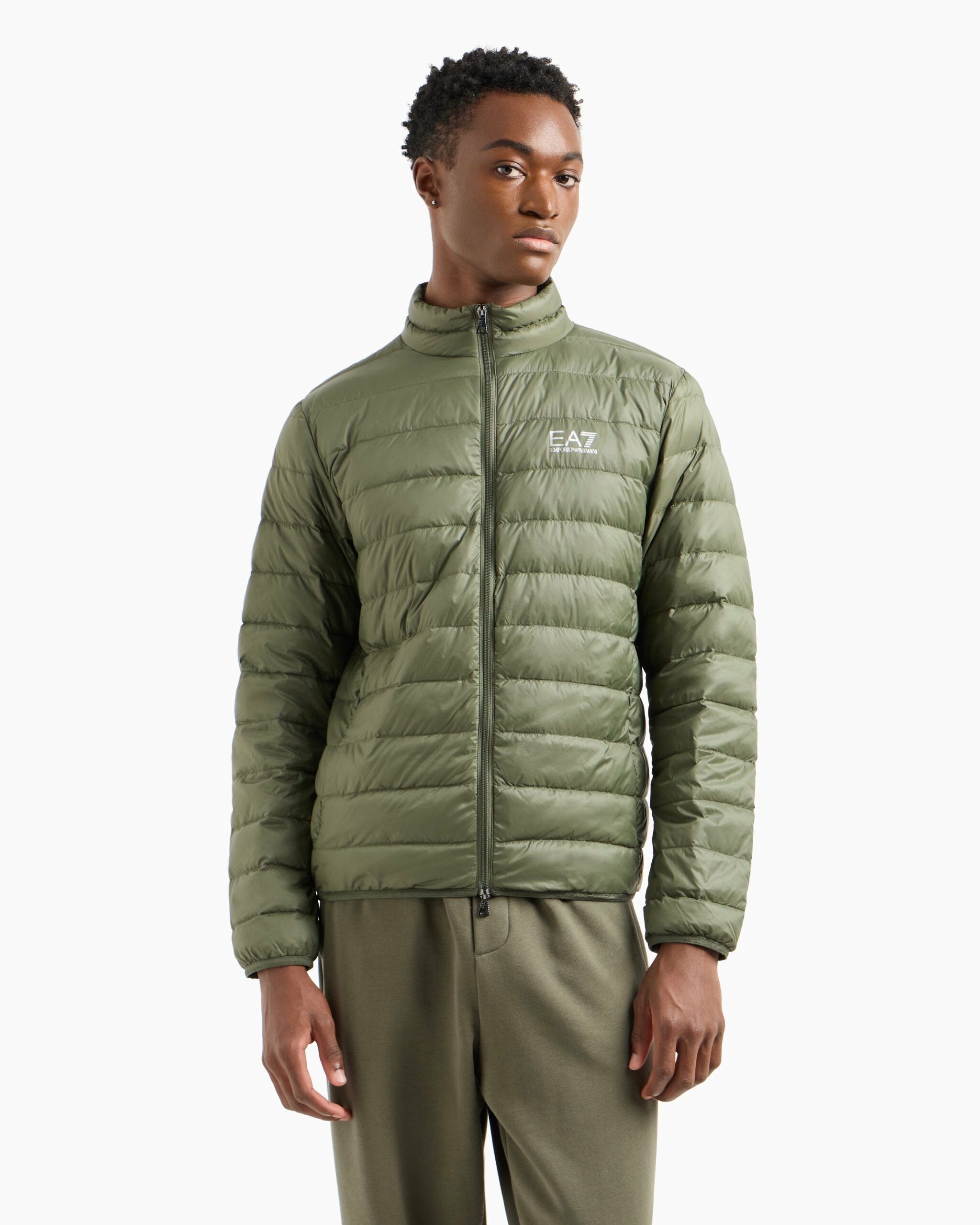 Man Woven Down Jacket, Beetle