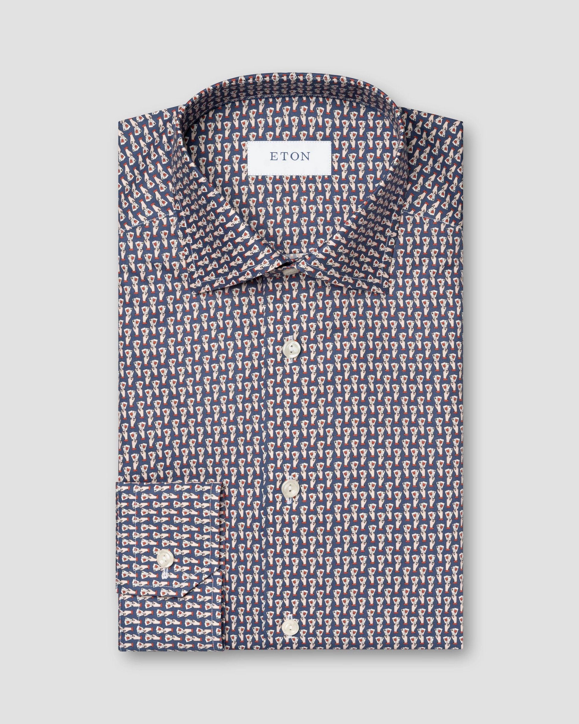 Motif Signature Twill Shirt, Mid Blue