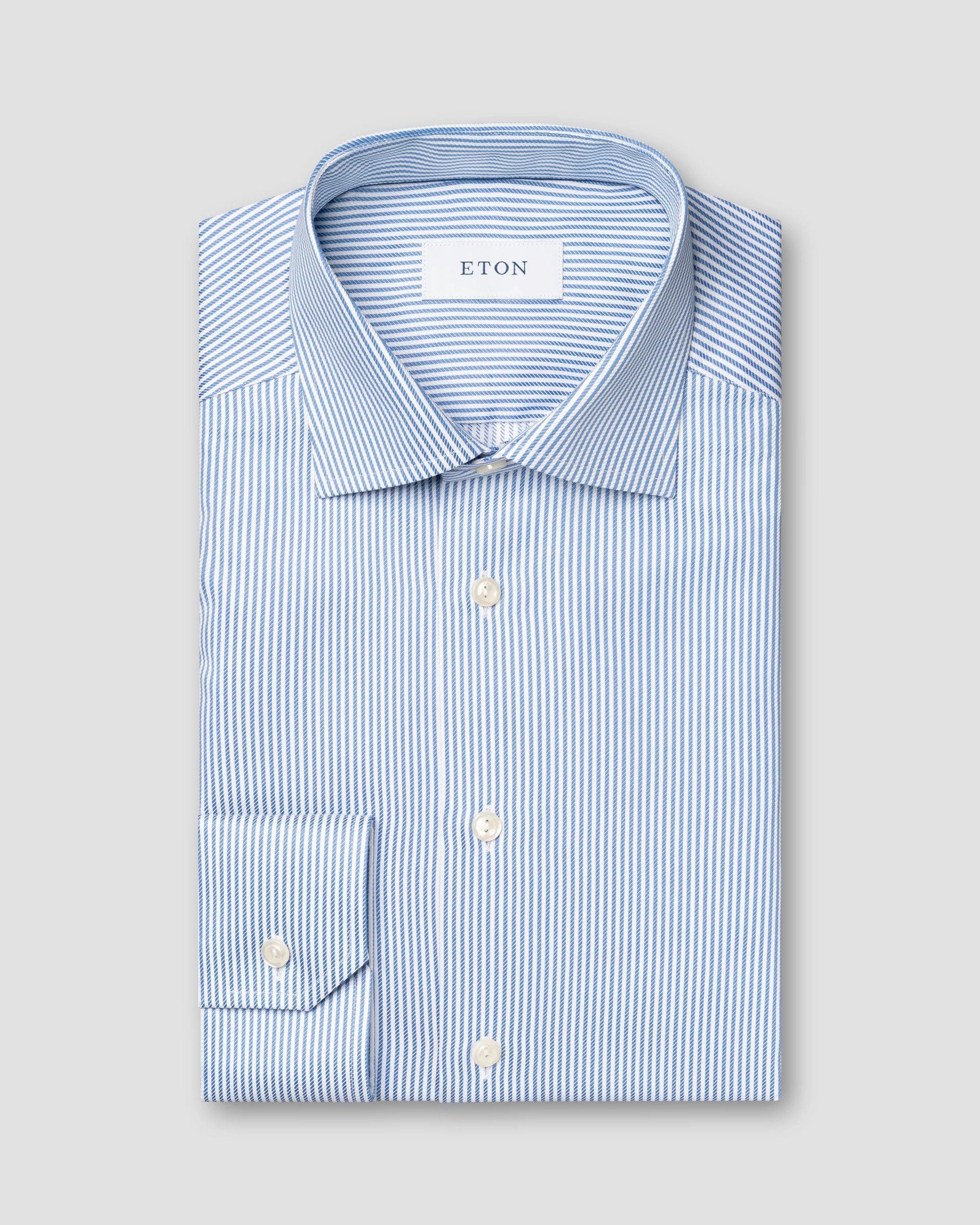 Striped Signature Twill, Slim, Blue