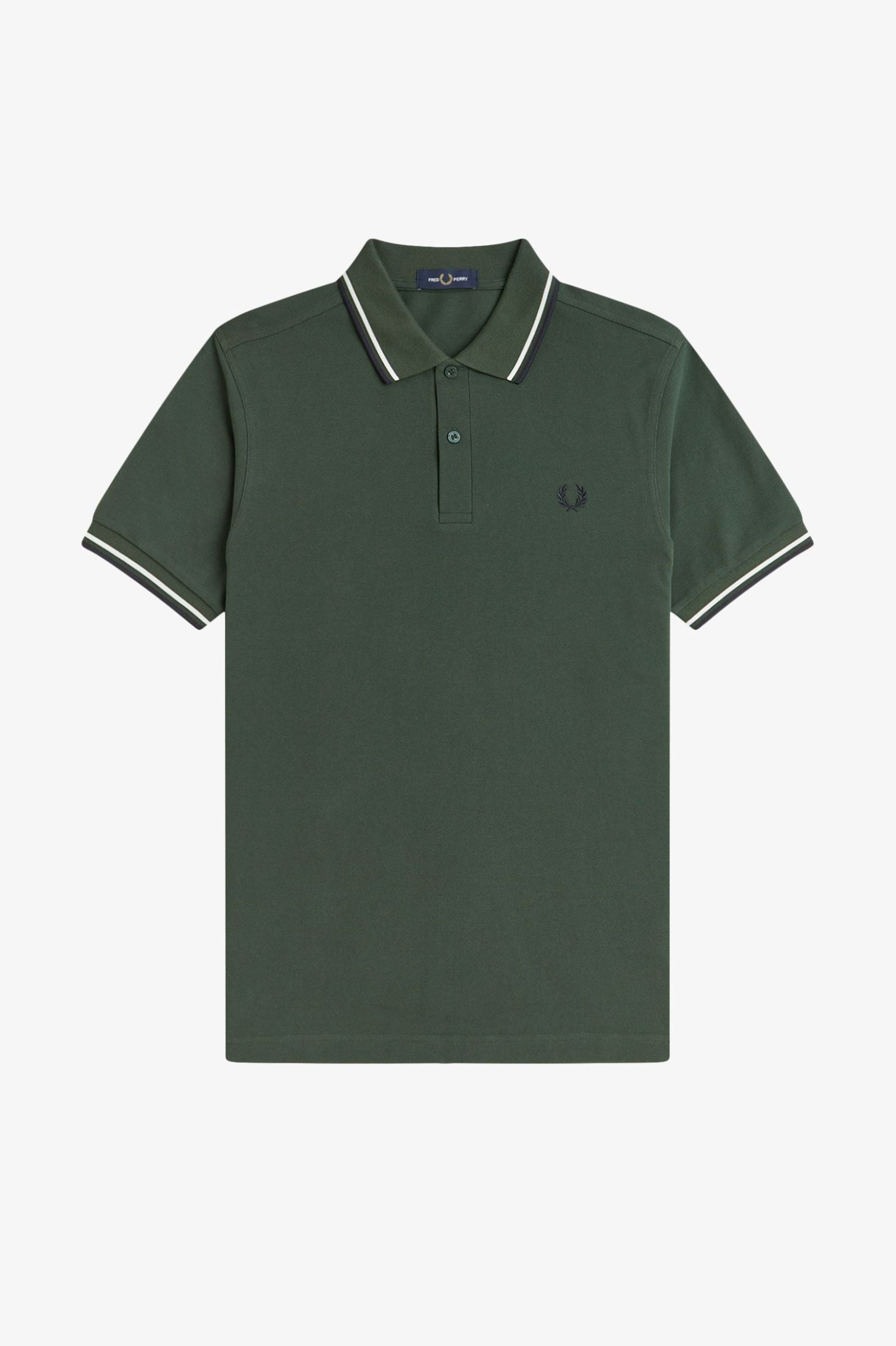 TWIN TIPPED POLO, COURTGREEN