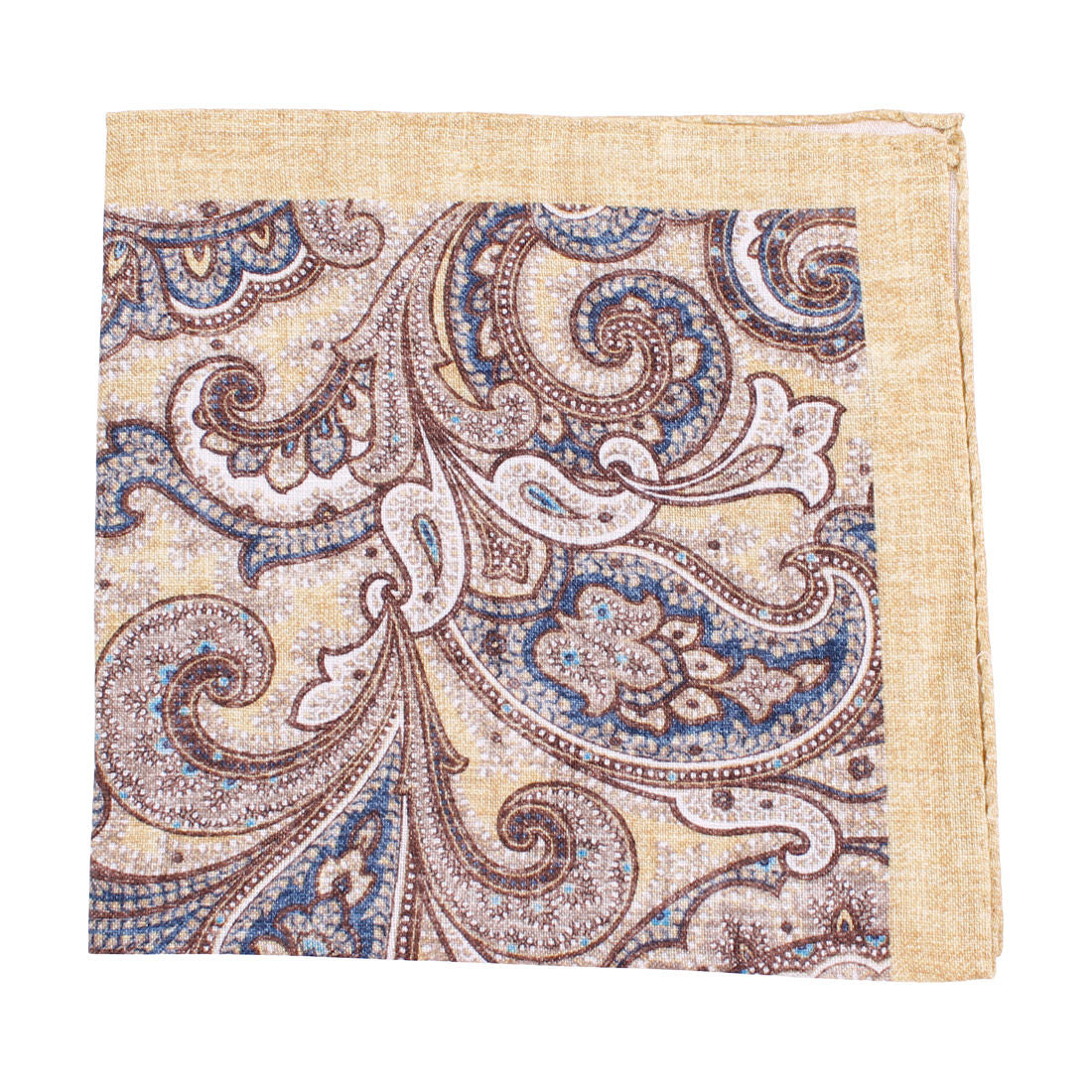 Pocket Square, Paisley Melange, Yellow