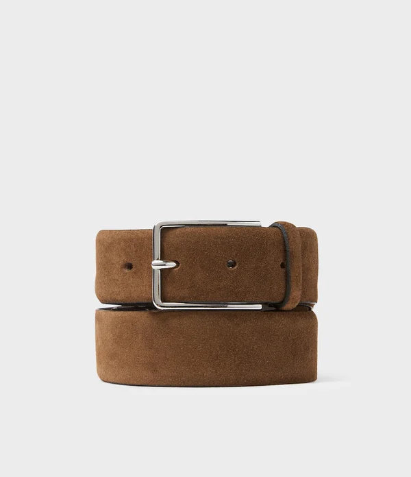BOS SUEDE BELT, BROWN COGNAC